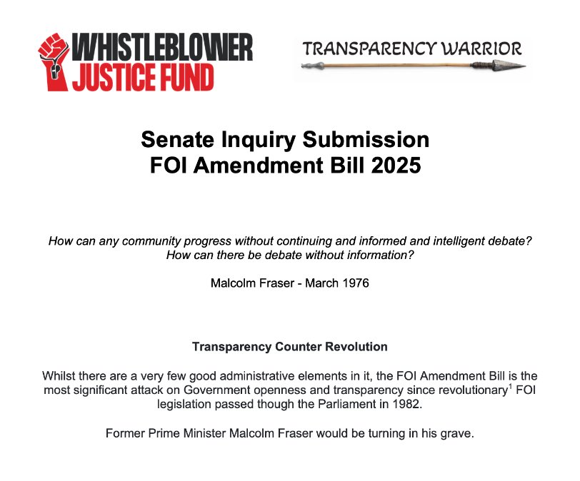 The Labor chair of the Senate inquiry into <a href="/AlboMP/">Anthony Albanese</a>’s ‘assault on Govt transparency’ Bill delayed publication of WJF’s/TW’s joint submission, apparently not because it calls out Albo’s hypocrisy, rather because an #FOI case study was critical of Snowy 2.0 🤷‍♂️. 1/3 #auspol