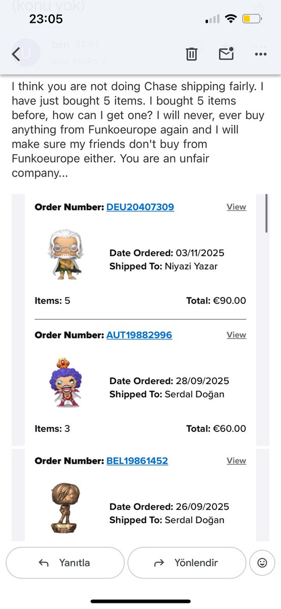 UmitDoan3's tweet photo. @OriginalFunko I will share this situation under all your posts. You weren't ashamed to commit this injustice, and I won't be ashamed at all. If necessary, I will re-register and share again. https://t.co/abINCu2lx6