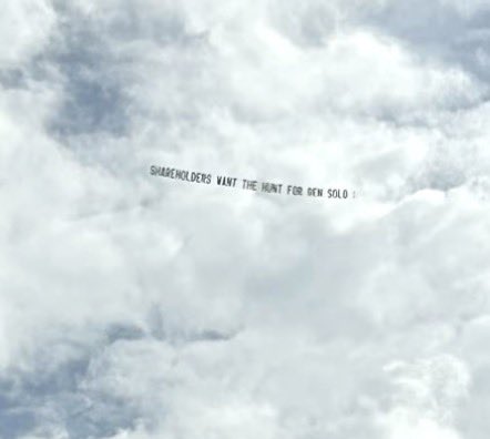 ‘STAR WARS’ fans paid for a plane to fly over Disney’s Burbank headquarters with a banner reading “Shareholders Want The Hunt for Ben Solo”

This happened after Disney had their shareholders meeting.

(via collider.com/adam-driver-st…)