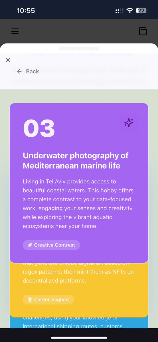InnaKalini97034's tweet image. My LinkedIn data tells me that I need to get a life outside of work by taking up underwater photography of Mediterranean marine life.
Harness your data to find your hidden passion: app.vana.com #datarevolution @vana