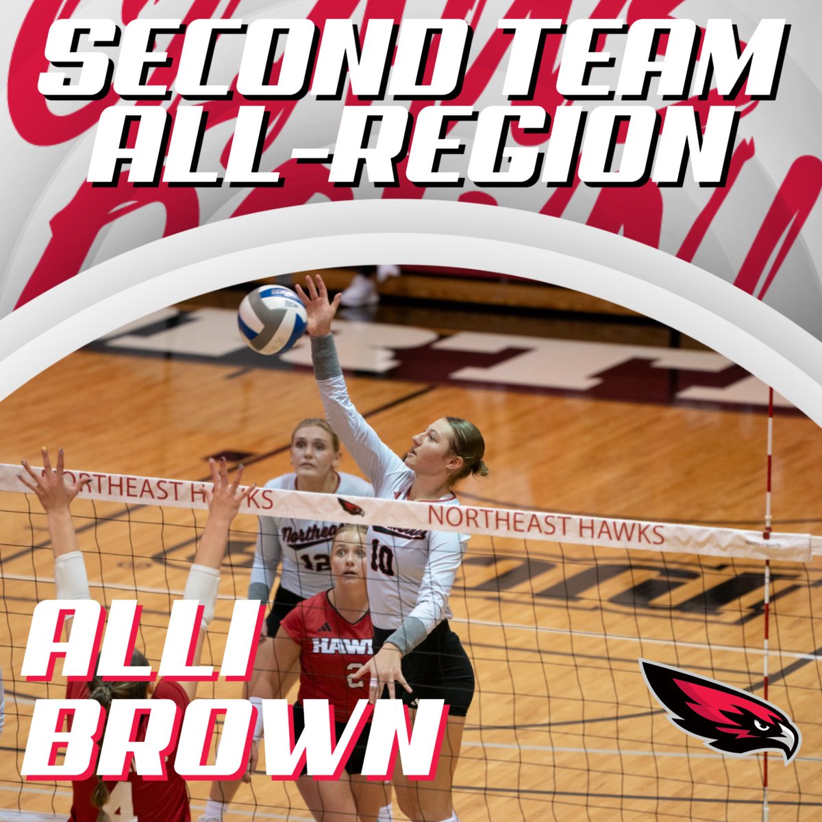 𝙎𝙀𝘾𝙊𝙉𝘿 𝙏𝙀𝘼𝙈 𝘼𝙇𝙇-𝙍𝙀𝙂𝙄𝙊𝙉! 🎉

Congrats to Alli Brown for being named Second Team All-Region!

#ClawsDown | 🔴⚫️⚪️🏐