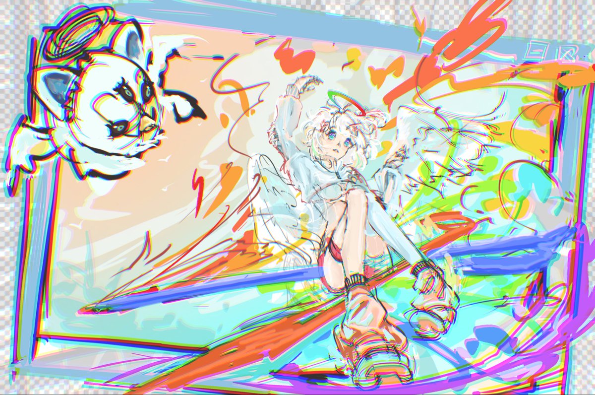 I love the colours so much!!!! I tried experimenting with a new style I hope u like it <a href="/CuwupidVT/">Cuwupid | Angel Vtuber</a> #cuwucanvas