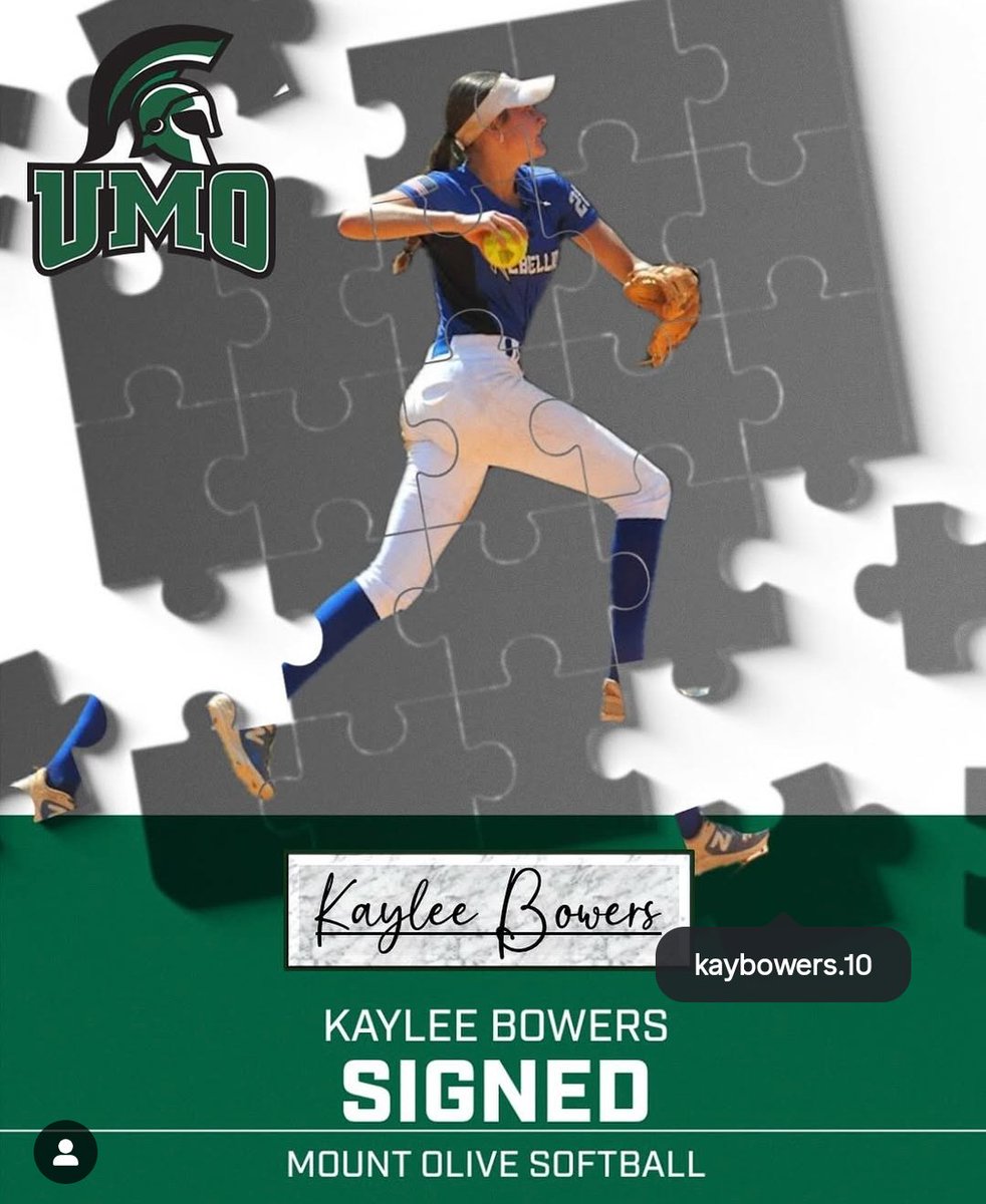 Congrats to <a href="/kbowers2026/">Kaylee Bowers</a> ! <a href="/UMOSoftball/">Mount Olive Softball</a> is getting a good one!
