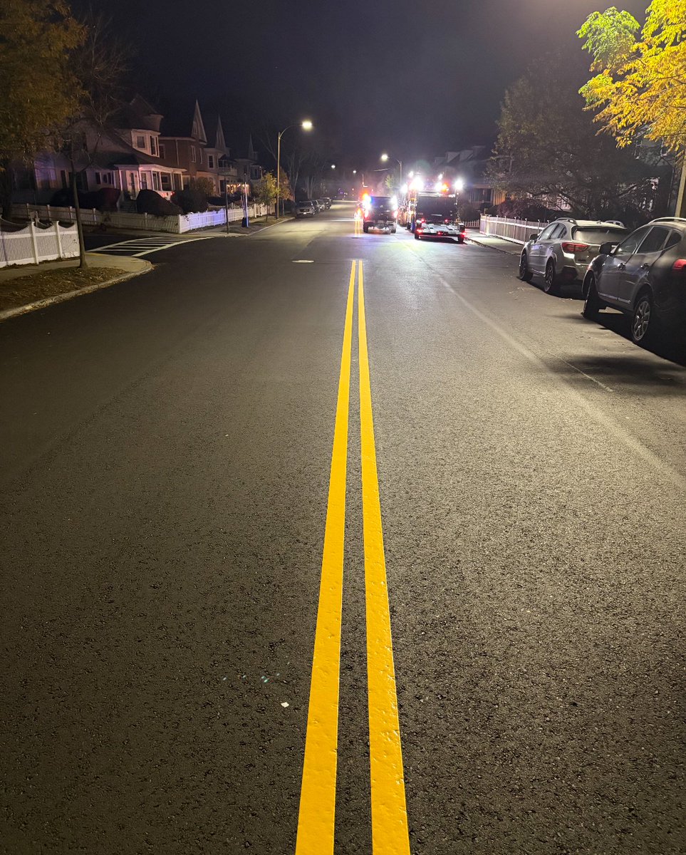 BostonPWD's tweet photo. PWD crews & contractors have been hard at work overnight - resurfacing Albany St. in the #SouthEnd & Neptune Rd. in #EastBoston, and adding fresh crosswalks & double yellow lines on Norfolk St. in #Dorchester & South St. in #Roslindale. https://t.co/dwlZHSZbBj