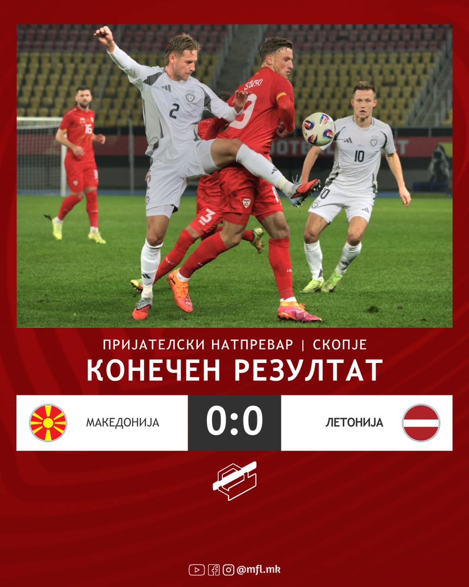 🇲🇰🇱🇻 A goalless draw in Skopje between Macedonia and Latvia before the crucial game in Cardiff.

#MKDLAT