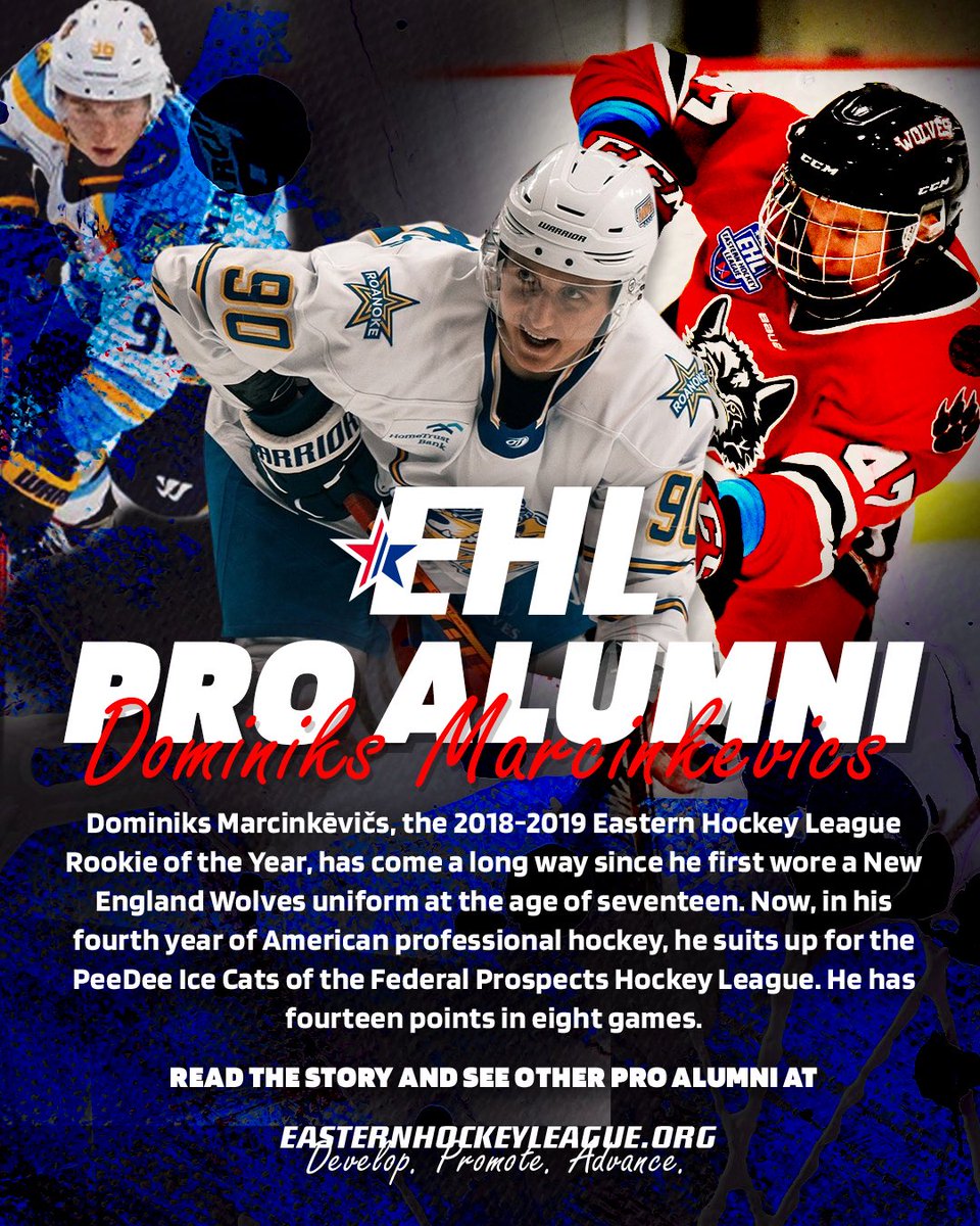 EHL_Hockey's tweet image. From an EHL Rookie of the Year campaign to a successful professional career, take a look at our feature on pro alumni Dominiks Marcinkevics

easternhockeyleague.org/2025/11/pro-al…

#WherePlayersComeFirst | #DevelopPromoteAdvance