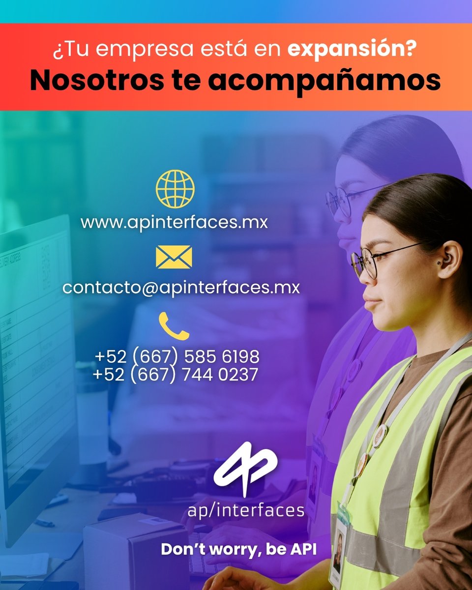 APinterfaces's tweet image. En AP Interfaces diseñamos estrategias tecnológicas personalizadas que maximizan eficiencia, rentabilidad y crecimiento.

Conéctate con nuestros especialistas y descubre cómo podemos transformar tu operación en resultados medibles: apinterfaces.mx/contacto