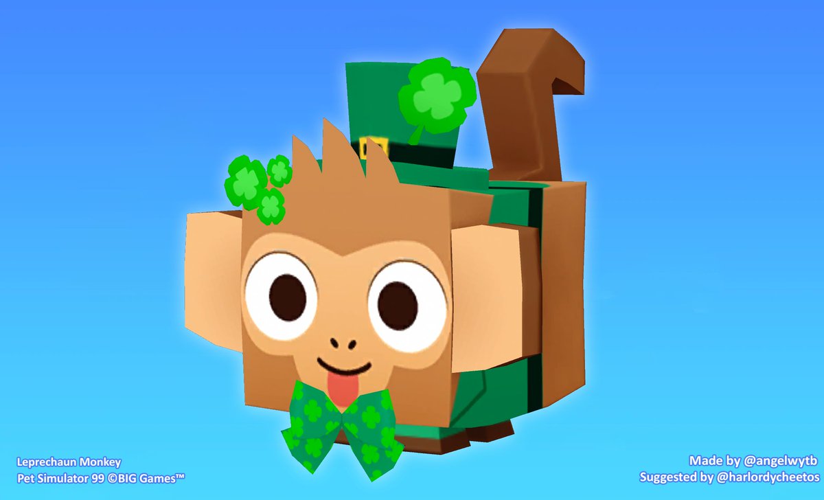 Day 9's Pet pick was...  

Leprechaun Monkey - <a href="/harlordycheetos/">cheetos</a> 

Comment down what Pet idea you want to be made as a model for Day 10! (FINAL DAY)

 (❤️ &amp; 🔃 are appreciated!)