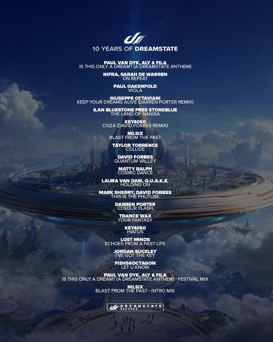 Dreamers! Our "10 Years Of Dreamstate" Compilation is finally here!🤩 Experience a decade of Dreamstate in one epic collection, featuring 15+ tracks from amazing artists playing Dreamstate SoCal.💫 #10YearsOfDreamstate

Out now on all platforms. → drmst.cc/10yearsofdream…