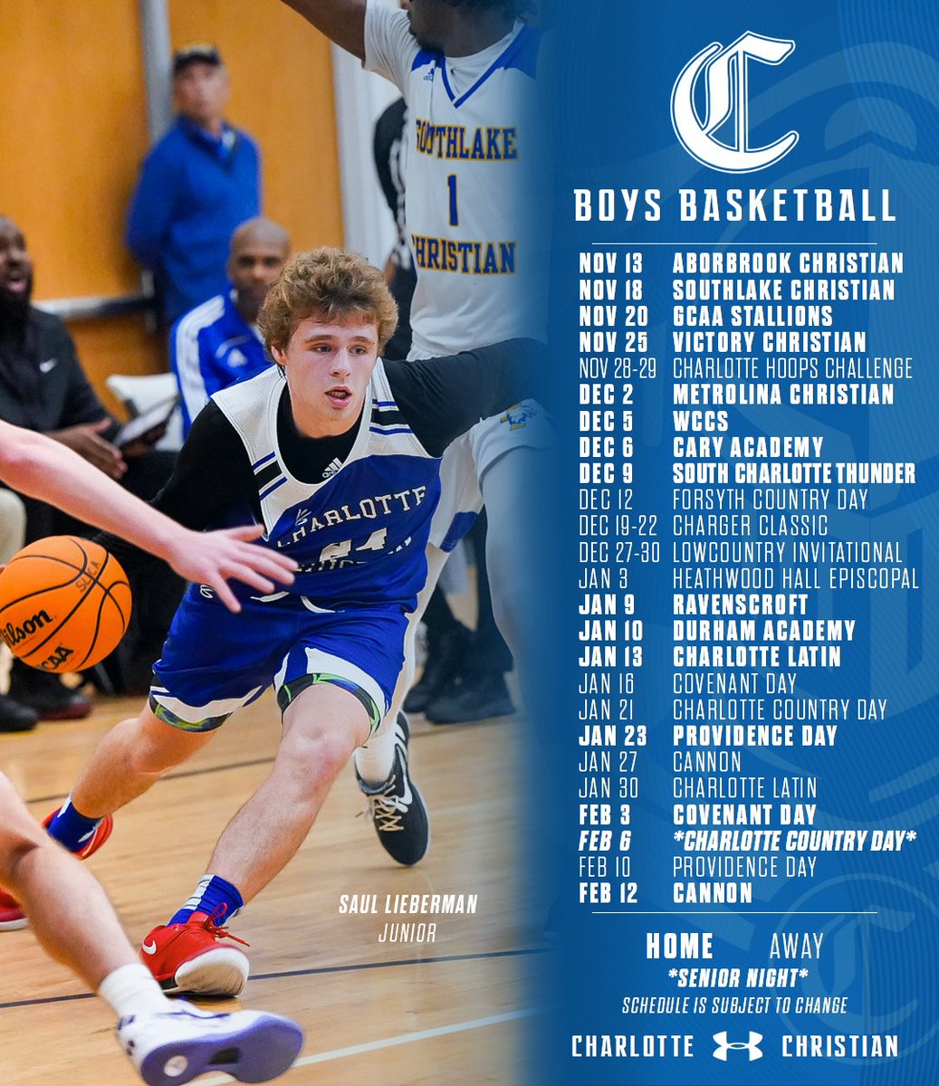 𝘽𝙤𝙮𝙨 𝘽𝙖𝙨𝙠𝙚𝙩𝙗𝙖𝙡𝙡 𝙎𝙚𝙖𝙨𝙤𝙣 𝙊𝙥𝙚𝙣𝙚𝙧 𝙏𝙊𝙉𝙄𝙂𝙃𝙏 🏀

🆚 Arborbrook Christian
⏰ 7:30 PM
📍 CCS Lamb/Johnson Gym

<a href="/charchristiannc/">Charlotte Christian</a> <a href="/ccs_hoops/">CCS Men's Basketball</a>