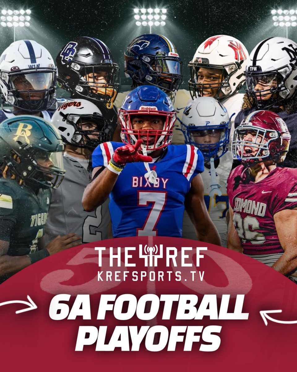 6A HS Football Playoffs. Tomorrow Night 🍿

Our KREF Schools that are in the Field.
#OkPreps
