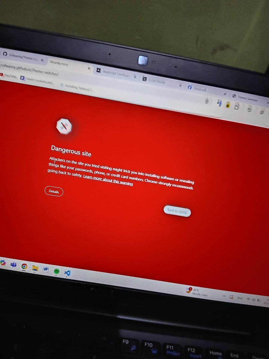 The_Webwhiz's tweet image. Day 58 of #100DaysOfCode 🚀 
Today I built a little theme switcher that&apos;s also accessible to those using screen readers, I made use of aria states and all to bring it to life..

Btw i don&apos;t know why github keeps rendering my pages as dangerous, same as yesterday, any reasons why?