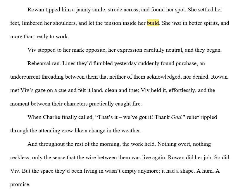 TitaniaTempest's tweet image. #WIPSnips prompt 13/11 #build

Excerpt from #AThousandReasons
#RowanAndViv