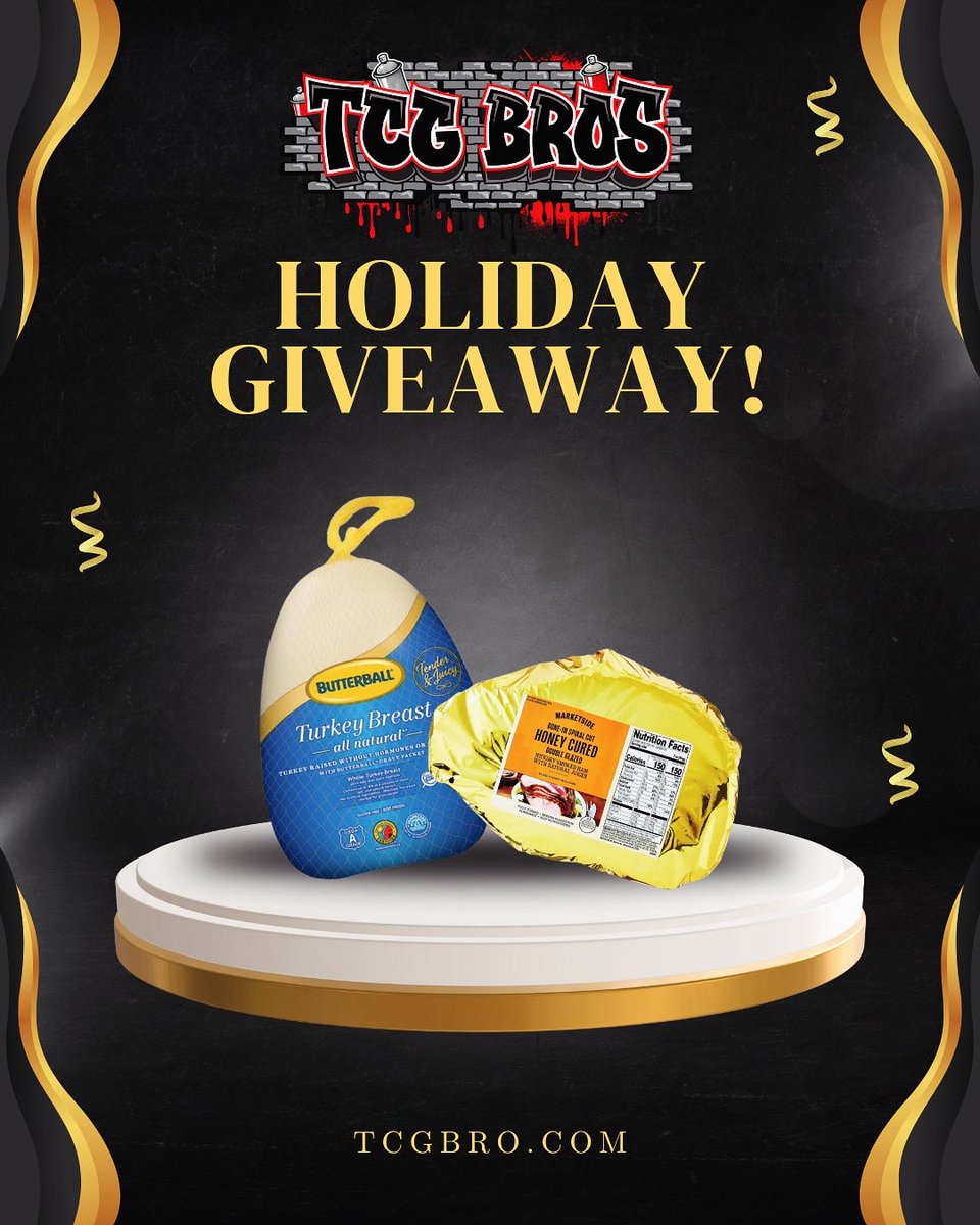 As a reminder: Our Waterbury, CT Turkey &amp; Ham Holiday Giveaway Submissions close at midnight tonight! Winners will be picked &amp; announced tomorrow Friday, Nov 14th. •Must Reside in Waterbury, CT
Enter Here: tcgbro.com/holiday-giveaw…