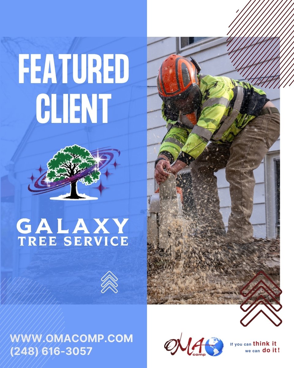 Omacomp's tweet image. Shoutout to our amazing client, Galaxy Tree Service — the go-to experts for tree removal, pruning, and care. Quality, safety, and precision every time! 🌳 #GalaxyTreeService #OMAComp #TreeCareExperts #LocalBusiness