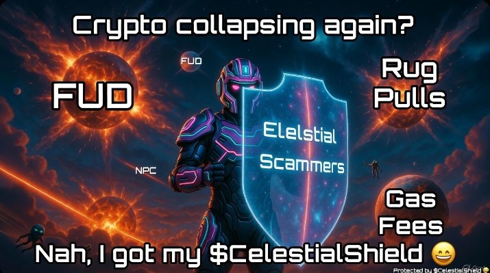 muioiq's tweet photo. When the galaxy burns but you got $CelestialShield active
FUD: Missed!
Rugs: Deflected!
Stress: Deleted! 😎
@cshieldcoin
#CelestialShield #MemeContest #CryptoMeme #FuturisticVibes
@ADevotedYogi @fidomina1 @fasahmeta_x https://t.co/x4IVtdJkiV
