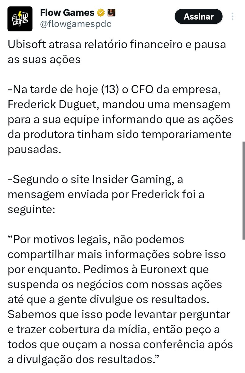 EITA UBISOFT

Ou faliu, Ou venderam

Não faz sentido fazer esse alarde todo por meias coisas bobas !