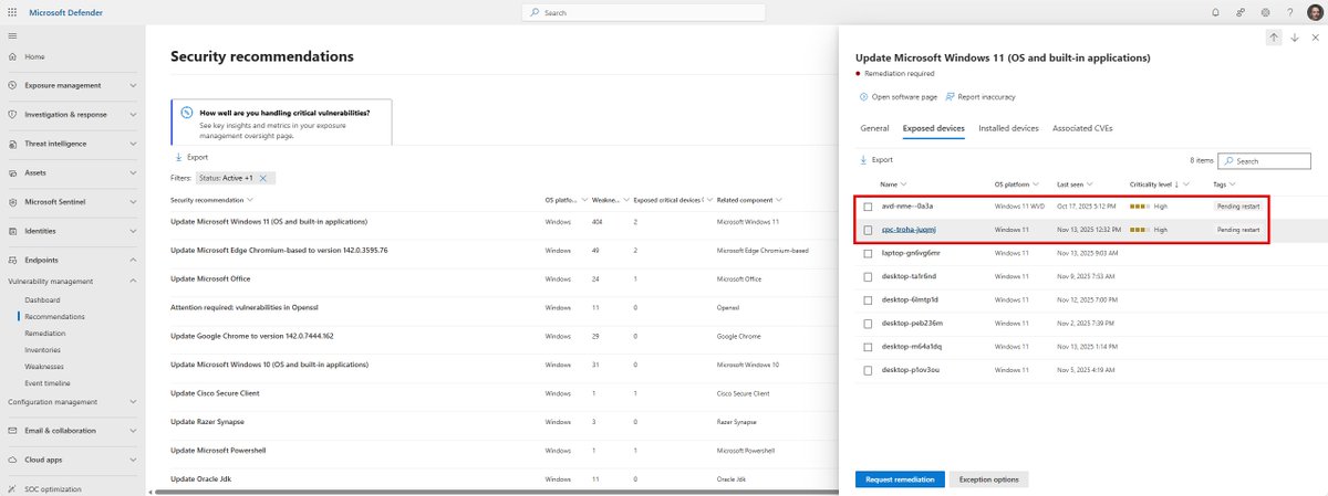 xenappblog's tweet image. If your manager nag you on the @MSIntune Defender Security score, make him aware of On-Prem and AVD workload that normally &quot;should&quot; get updated monthly.