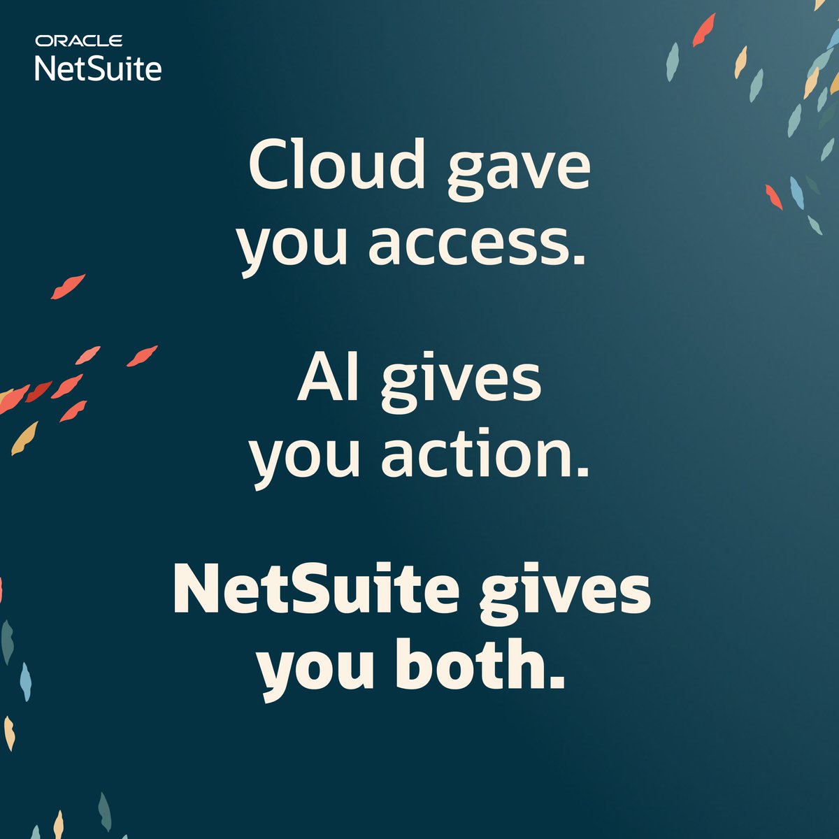 Since the beginning, <a href="/NetSuite/">NetSuite</a> was built for AI. See how your business can gain more control, insights, and efficiency: social.ora.cl/60177kwrV