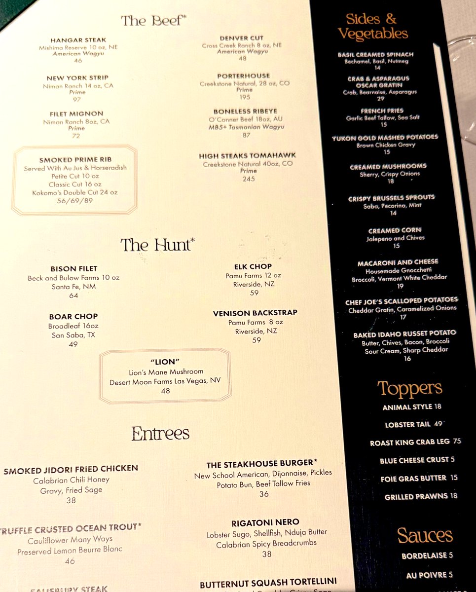 eatinglasvegas's tweet photo. A few more tidbits from #HIGHSTEAKS to tease and tempt you.
It may be the highest cattle call in Vegas, but it’s also (slightly) more down-to-earth, when it comes to tariffs.
And as I told Chef James Trees, “For once, the wine list doesn’t offend me.” 🍷🥂😄
@RioVegas
@EatTalkRepeat
