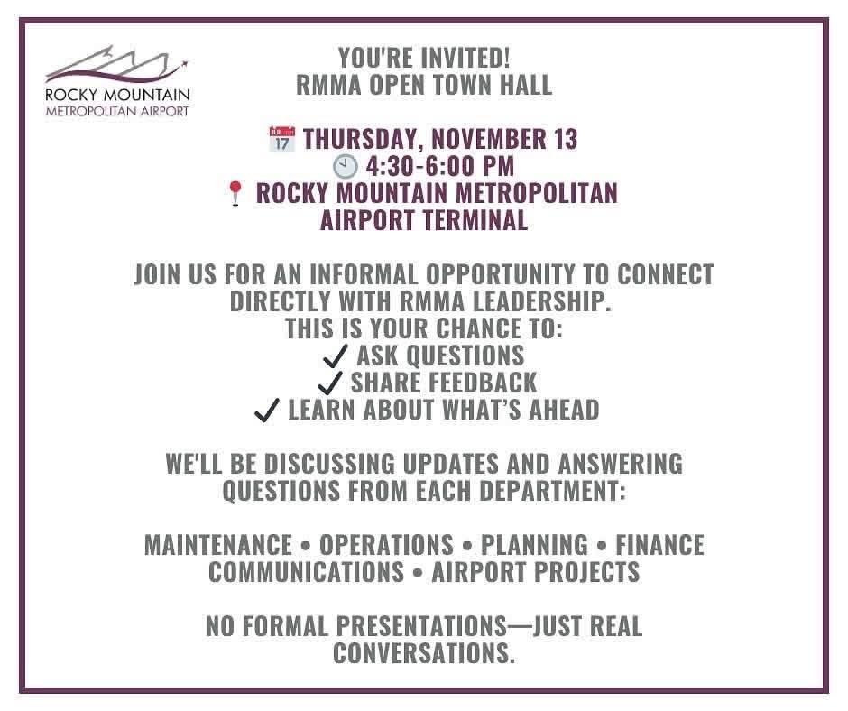 TONIGHT: Open to everyone! We’re hosting an Open Town Hall to connect with our neighbors, answer questions, and share what’s ahead at RMMA.

📅 Thursday, November 13 | 🕟 4:30–6:00 PM | 📍 RMMA Terminal

No presentations—just real conversations.