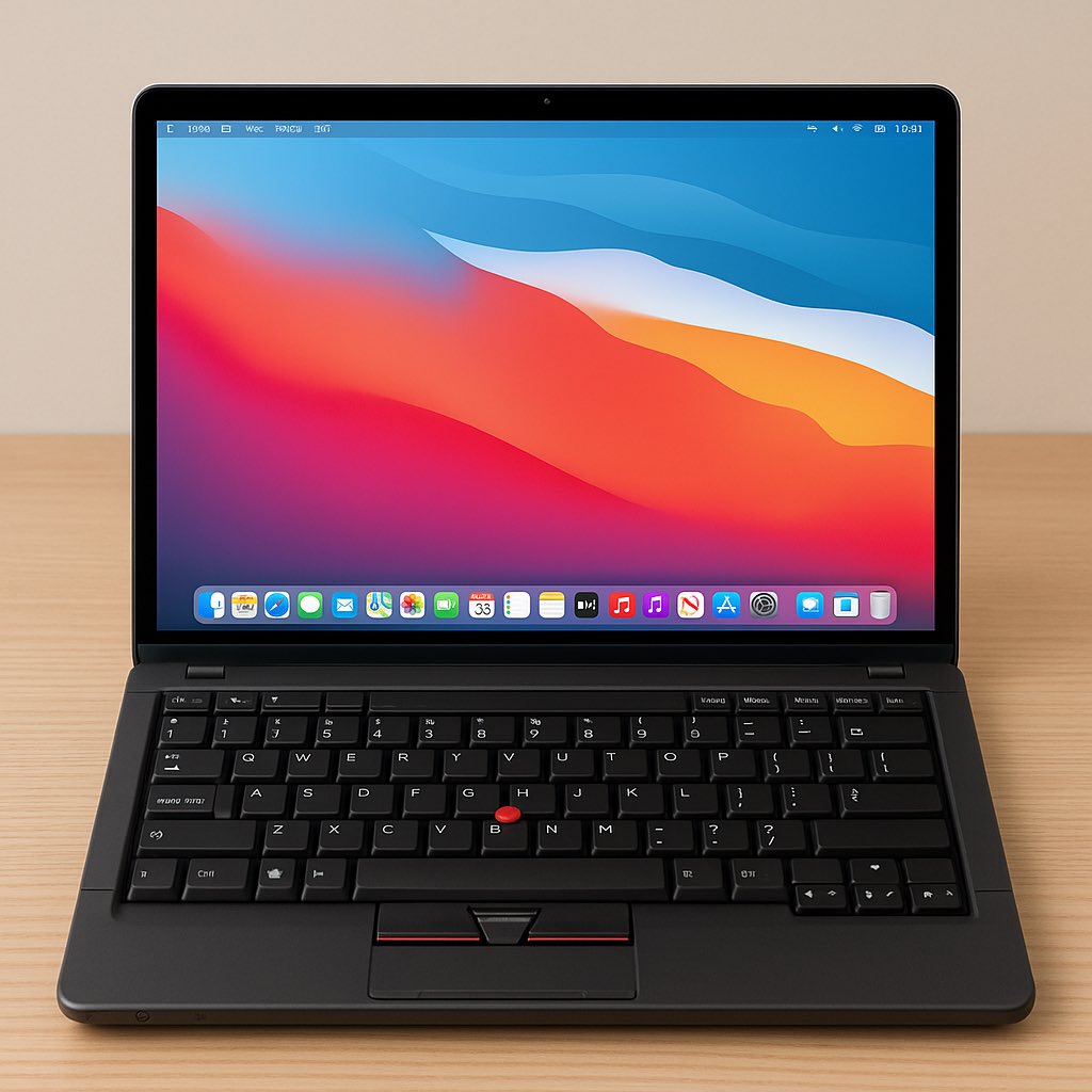 filos's tweet image. This laptop would finally end the debate. 

Would you buy it? #macbook or #thinkpad