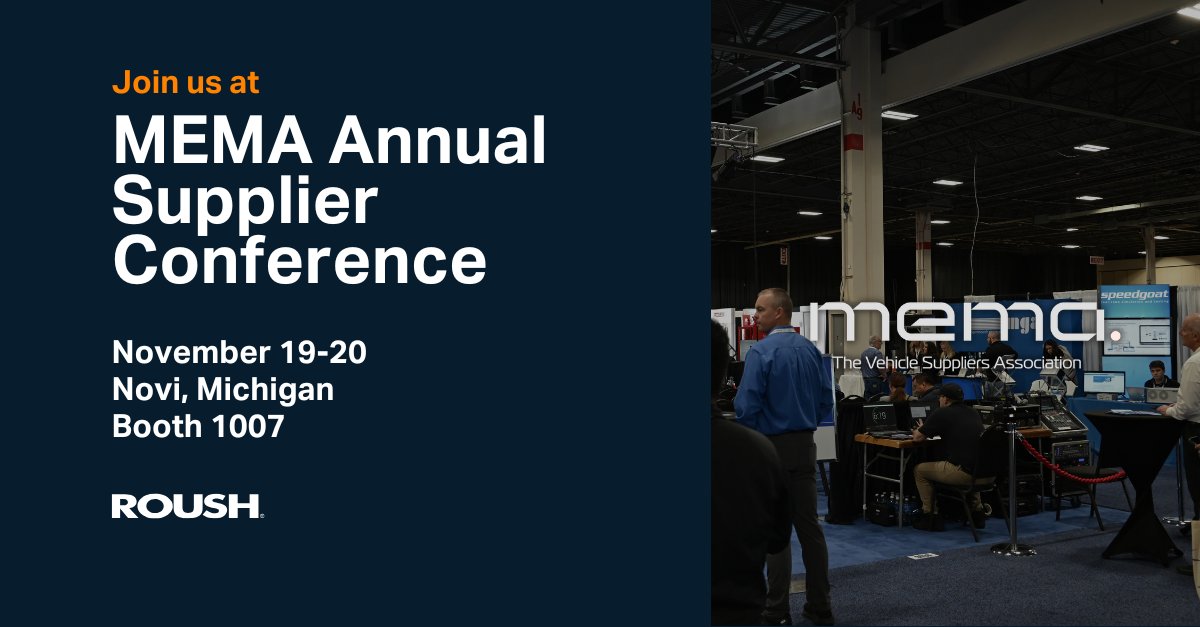 Roush is thrilled to be part of the MEMA Annual Supplier Conference in Novi on November 19–20! Stop by Booth #1007 to discover our latest innovations and explore how we’re driving the future of mobility. Let’s connect, collaborate, and shape what’s next—see you there!