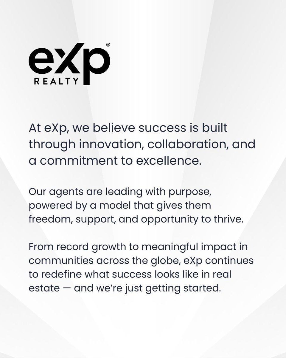 _EricaMann's tweet image. Success speaks louder than words. 💼✨
At eXp, we’re not just keeping up — we’re setting the pace. From innovation to impact, our agents and teams continue to raise the bar for what’s possible in real estate. 🏡🔥 #eXpRealty #AgentSuccess #eXpProud