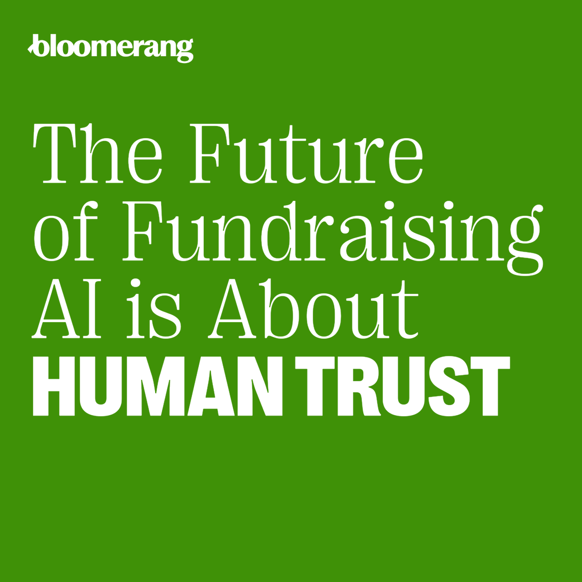 bloomerangTech's tweet image. Fundraisers don’t need more automation. They need more trust. 💚

In our latest blog, CTO Tommy Vacek breaks down why the future of fundraising AI is all about transparency, privacy, and human-centered design—not shortcuts.

👉 bloomerang.com/blog/fundraisi…

#NonprofitTech #AIForGood