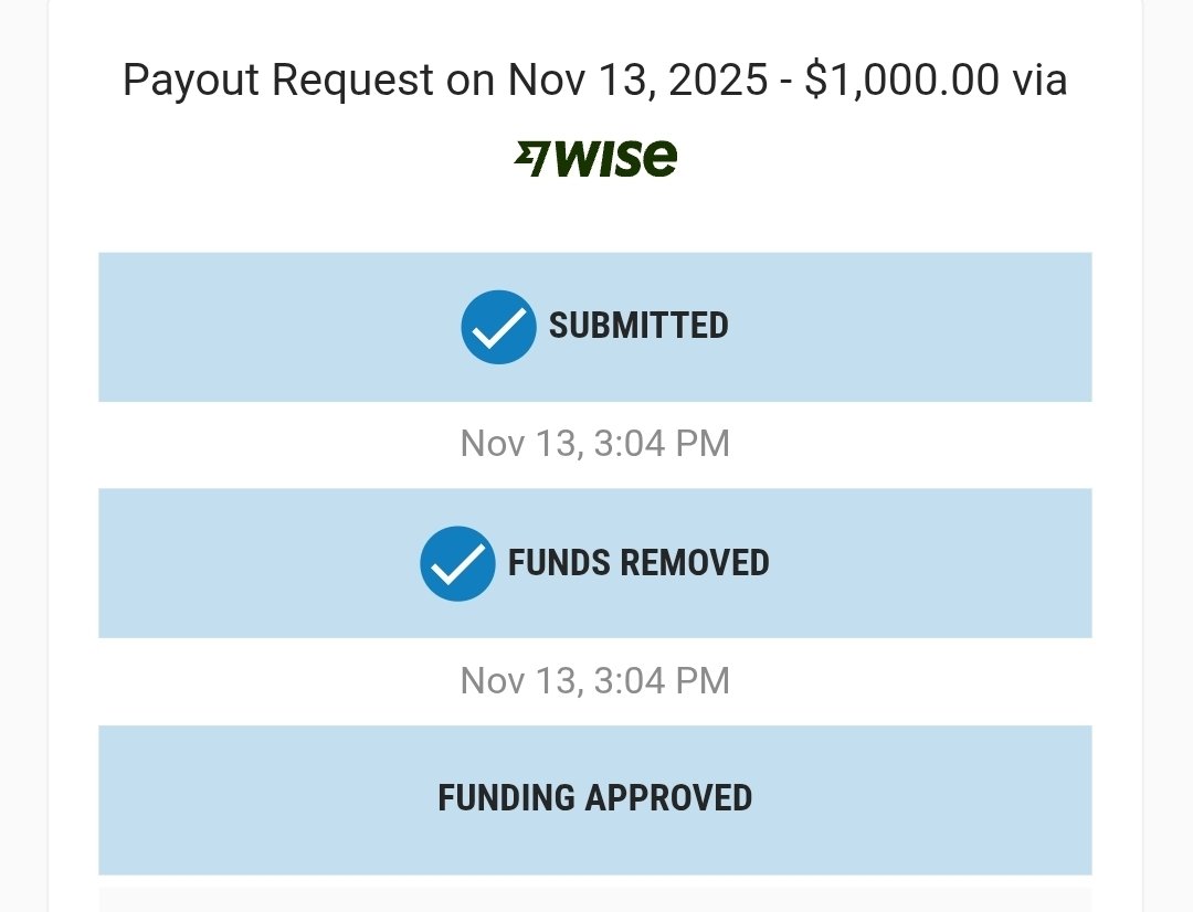 T3metrics's tweet image. Eligible for 5k, taking a little something. Managing bankroll is key. TY @pip_raider for sharing your experience. Probably top 3 advice givers I&apos;ve encountered in 6 years.