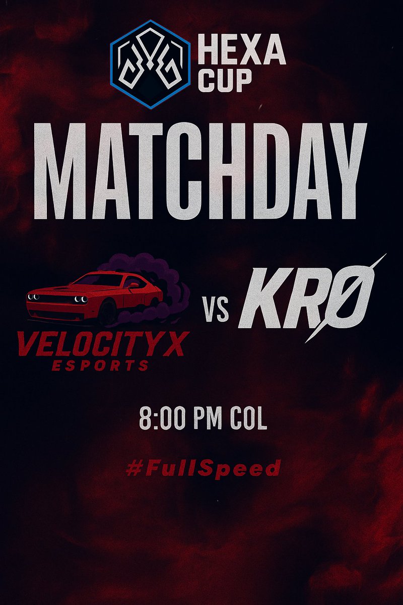<a href="/HexaLeagueLatam/">Hexa League</a> 
Hoy! 8:15PM Hora COL nos vemos con un enfrentamiento para la HexaCup.
¡Vamos con toda #VX!
#FullSpeed