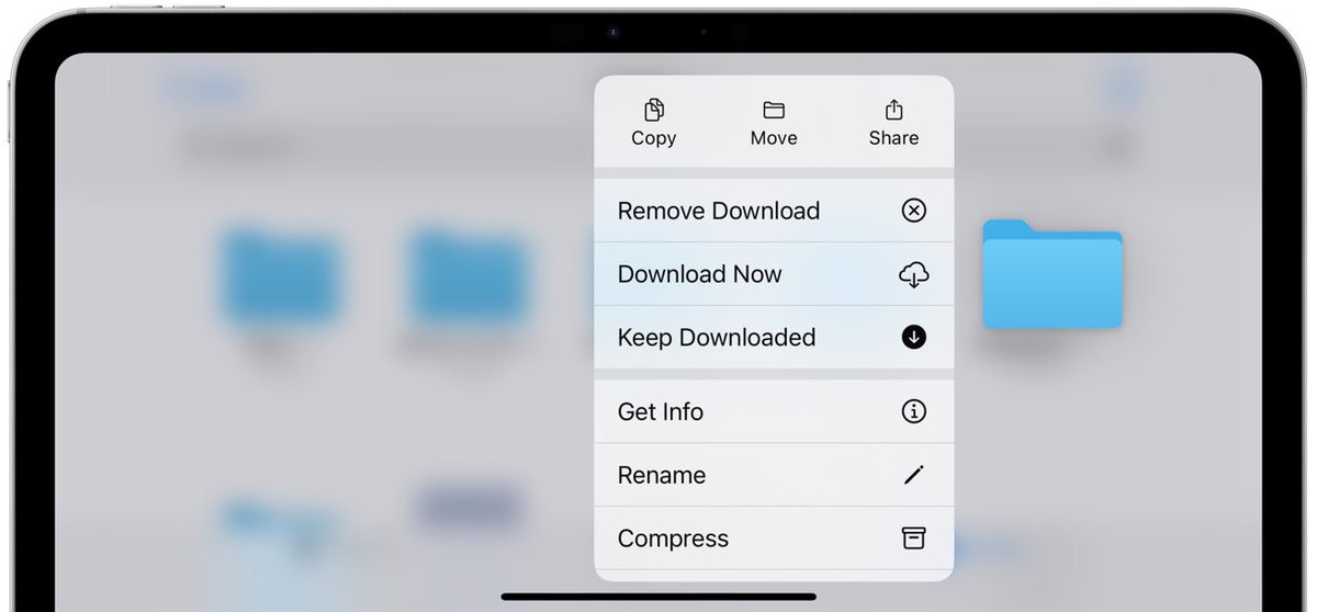 Juanky7274's tweet photo. ¡Truco iPad! 🗂️💾 Para comprimir una carpeta y ahorrar espacio: abre Archivos > Explorar > mantén pulsada la carpeta > toca “Comprimir”. ¡Se crea un .zip al instante! Para descomprimir, solo toca el ZIP. Ideal para organizar y compartir fácil. ¡Pruébalo! 🚀 #iPadTips https://t.co/meStud2iiZ