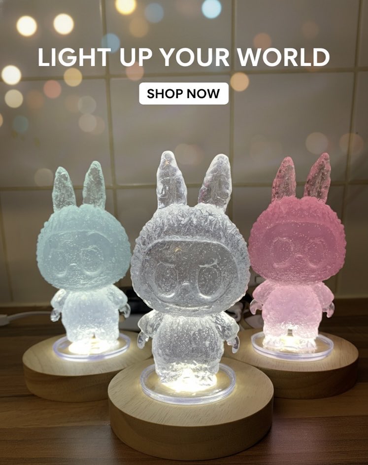 LimitlessUK2's tweet photo. Our glowing LABUBU night lights are back!
Blue, Clear or Pink — which one’s your favourite? 👀✨

Handcrafted. Soft LED. Aesthetic glow for any room.
Shop now while they’re still in stock 🔥
#OwlGlow #NightLights #RoomDecor https://t.co/cpp1o7I2Ap