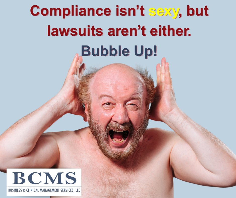 bcms_compliance's tweet photo. Compliance isn’t sexy.
Lawsuits aren’t either.
Bubble up. → https://t.co/dNuTkQoKq7

#ComplianceBubble #MedicareCompliance #HRCompliance #HIPAA #OSHA #RiskManagement #PTClinic #BCMS https://t.co/yXAGbrOxk7