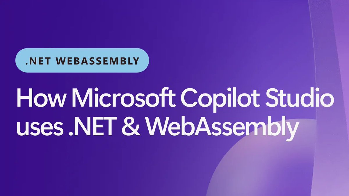 dotnet's tweet image. .NET devs, meet your new browser-based coding sidekick 🧑‍💻⚡
Copilot Studio + .NET WASM = AI-assisted workflows, live previews, and zero setup.
Code smarter, ship faster, stay in flow.
Learn more: msft.it/6013tzhEt
#WebDevelopment