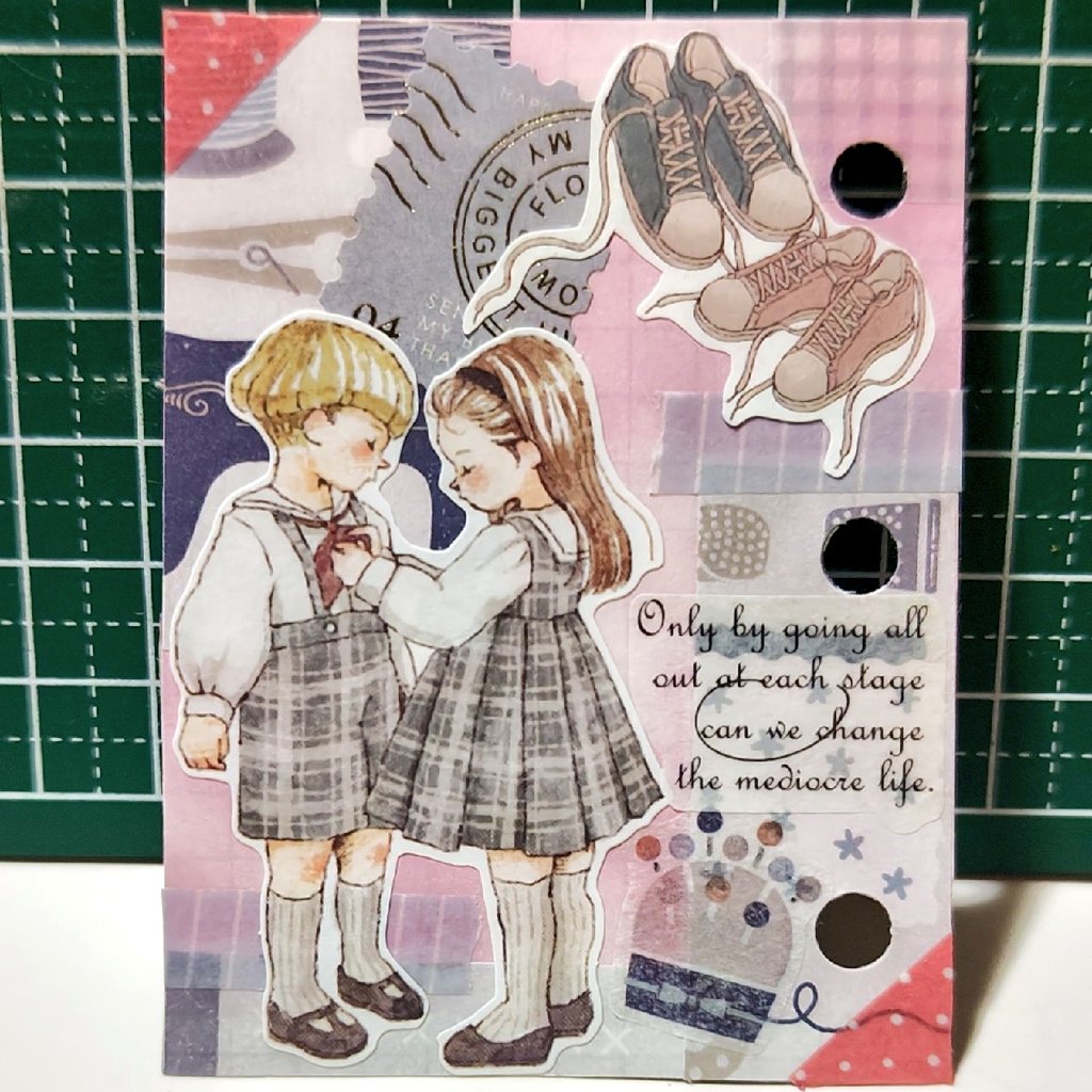 「仕立ての靴」

大きくなったらお揃いで靴を仕立ててもらおうね
#コラージュ
#コラージュノート