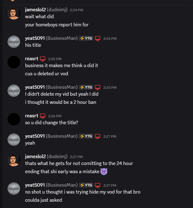 VarecOnKick's tweet photo. I have proof people set me up to get me banned. Check the logs—Streamer BusinessManYT changed my title while I was asleep and even admitted it in DMs. This is my livelihood and a month ban is still crazy, This is incredibly unfair and out of my control. @BijanTehrani
@KickSupport https://t.co/5w8wk2tUf8