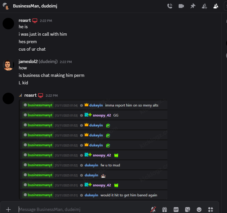 VarecOnKick's tweet photo. I have proof people set me up to get me banned. Check the logs—Streamer BusinessManYT changed my title while I was asleep and even admitted it in DMs. This is my livelihood and a month ban is still crazy, This is incredibly unfair and out of my control. @BijanTehrani
@KickSupport https://t.co/5w8wk2tUf8