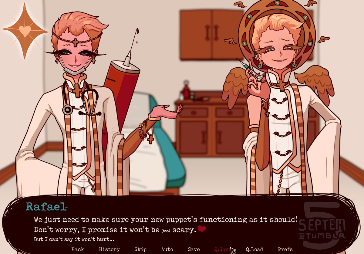 nullaofthevoid's tweet image. GOOD END: Your Sadistic Partner &amp;amp; His Complicit Companion #toeatagod #fanart