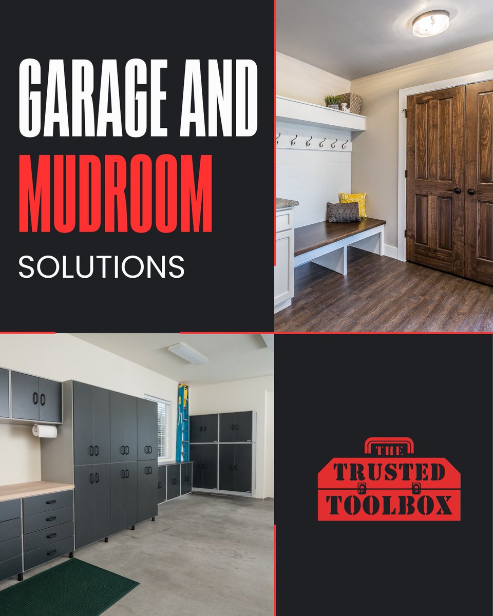 TrustedToolbox's tweet image. Your garage and mudroom deserve more than just clutter and chaos. Let The Trusted Toolbox help you turn those spaces into organized, functional areas that actually make life easier.