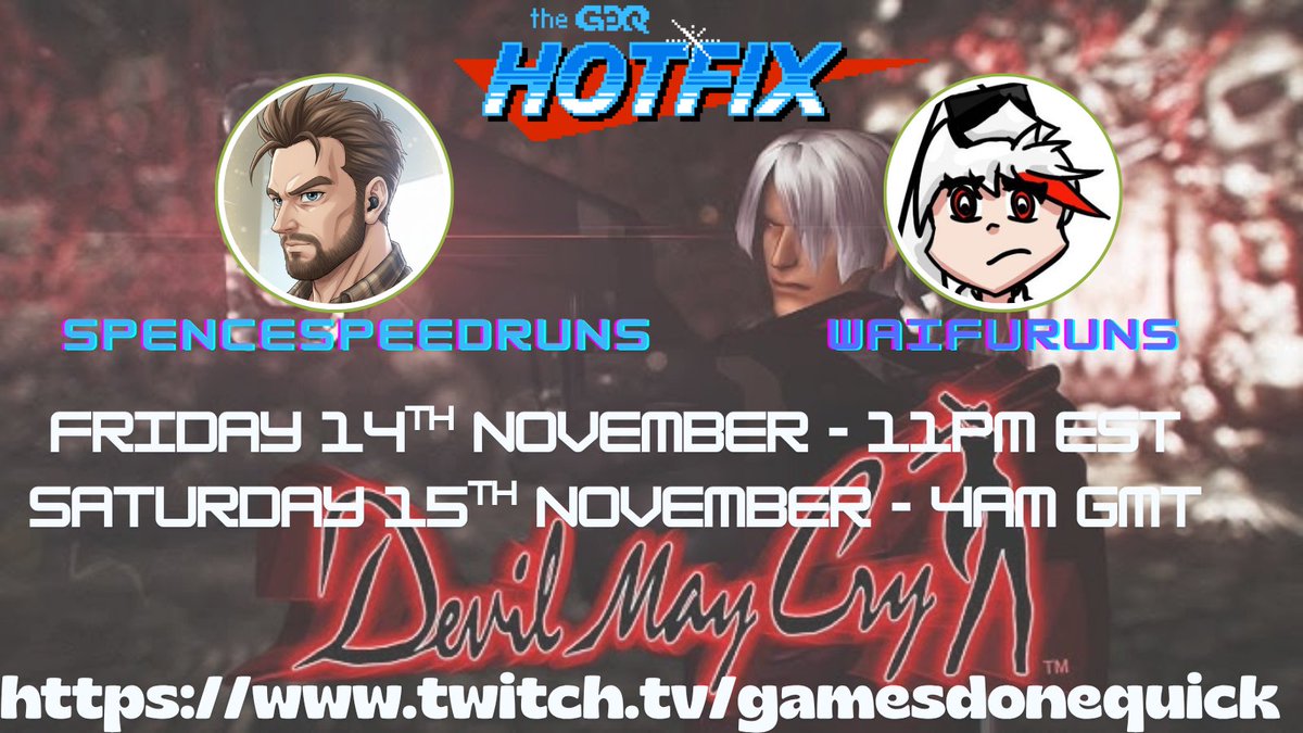 ICYMI: im gonna be on GDQ Hotfix tomorrow with DMC1 All Collectibles with the main man <a href="/WaifuRuns/">Waifu</a> 🙌🏻🙌🏻