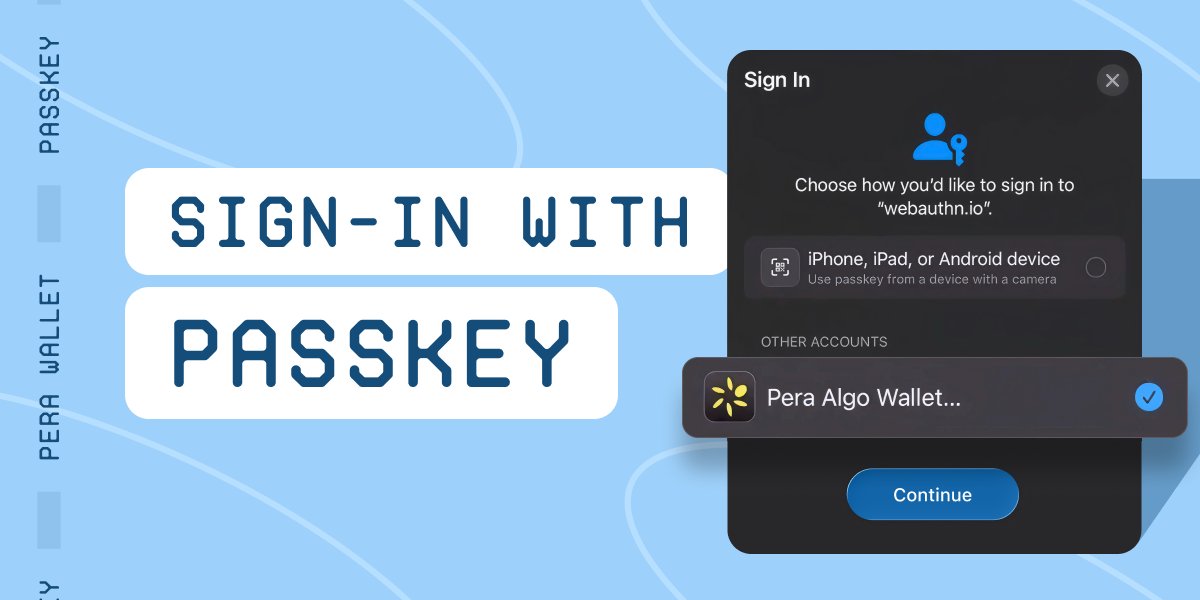 PeraAlgoWallet's tweet image. Heard about passkeys but not sure what they are? 🤔

Check out our Passkeys 101 Guide🎓to learn how they work and why they matter: blog.perawallet.app/passkeys-101-y…