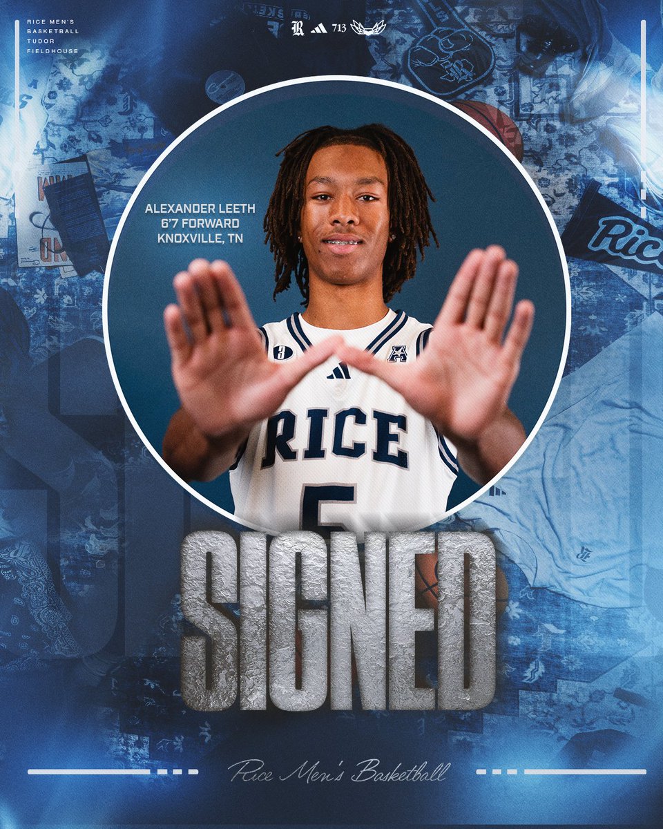 RiceMBB's tweet photo. 𝓢𝓲𝓰𝓷𝓮𝓭 ✍️🏡

Can't wait to get our guy @AlexLeeth08 to South Main. 🤝

#GoOwls👐 https://t.co/zeJplaiSN5