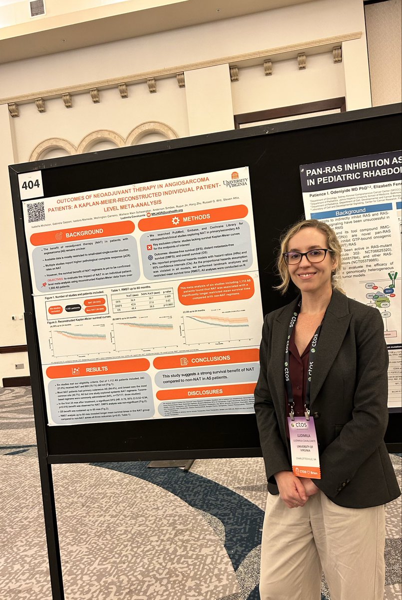 Our KM-reconstructed Meta-analysis showing a significant OS benefit of Neoadjuvant chemotherapy in angiosarcoma. #ctos2025 
Clinical trials are still needed to standardize therapy.
Exceptional work by <a href="/isabfmichelon/">Isabella Michelon</a> <a href="/ruiz_simoes/">Anderson Ruiz Simoes</a> <a href="/WCarneiro3110/">Wellington Carneiro</a> 
<a href="/metaacademy_ofc/">Meta Analysis Academy</a> 
<a href="/uvahealthnews/">UVA Health</a>