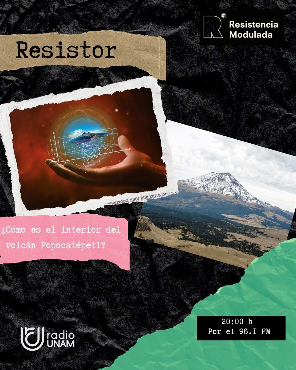 RModulada's tweet image. ¿Alguna vez te has imaginado cómo es el Popocatépetl por dentro? ¡Pues ya es posible! No te pierdas el #Resistor de hoy, con @mindframe3d 🤖 Investigadores del @GeofisicaUNAM, nos cuentan acerca del proyecto. Te esperamos en el 96.1 FM de @RadioUNAM  📻