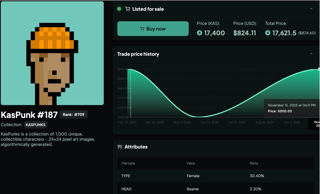 🤯FEW things in life are BETTER than a GREAT DEAL
🎁BTC Beanie KasPunk #187 SOLD 5000 KAS💎
🦄1of1 BTC Orange Female🤯
Find Your KasPunk👉kaspunkpredictor.com
Join the KasPunks TG👉t.me/kapunkscommuni…