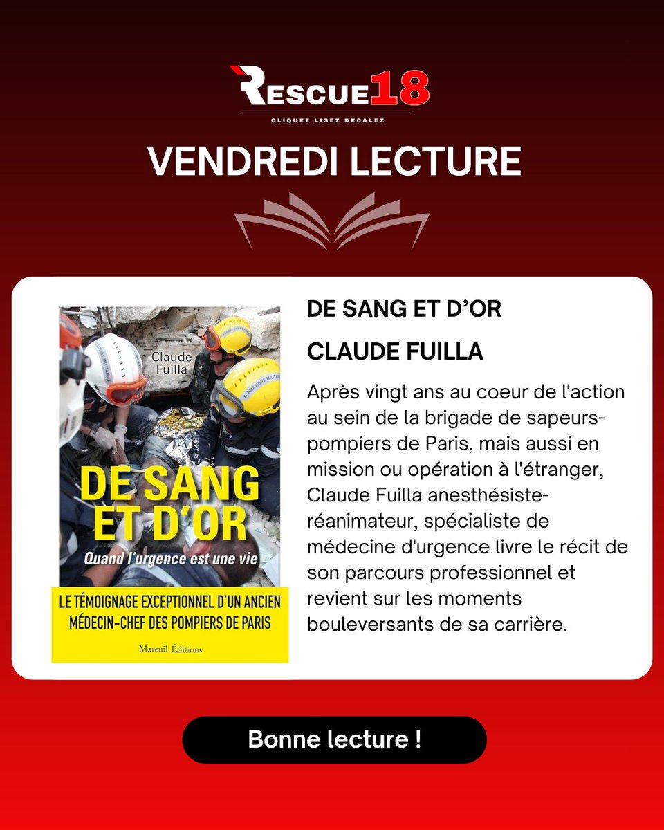 rescue18com's tweet image. #VendrediLecture 📚🚒