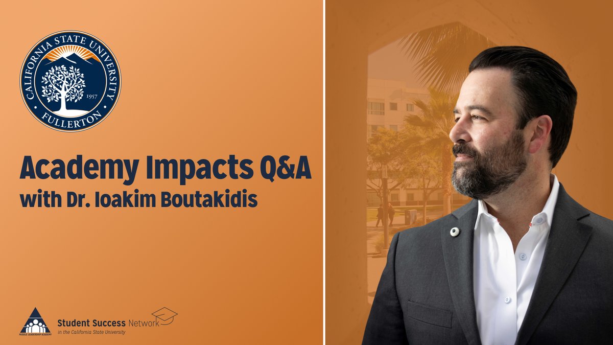 CSU_SuccessNet's tweet image. Dr. Ioakim Boutakidis of CSU Fullerton shares how participation in the Middle Leadership Academy through the CSU Student Success Network has helped advance equity-minded student success and build leadership capacity.

Watch the full video:
youtube.com/watch?v=V06fo7…