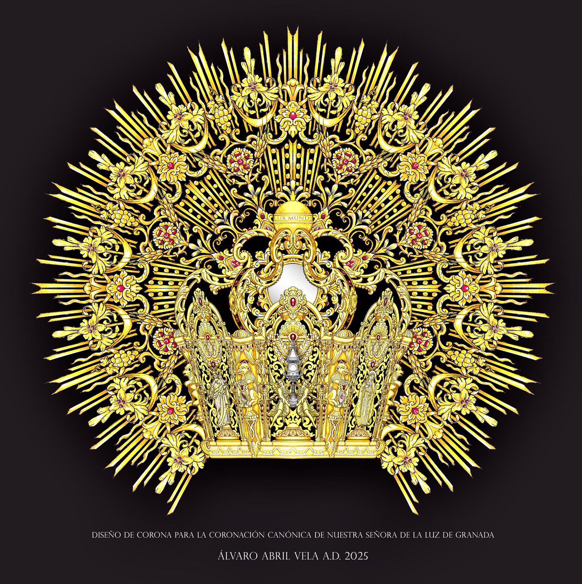 Proyecto de Corona de Coronación Canónica para Nuestra Señora de la Luz de <a href="/HdadTrabajoyLuz/">Hermandad Trabajo y Luz</a> 

Realizado por <a href="/AlvaroAbrilVela/">Álvaro Abril Vela</a>