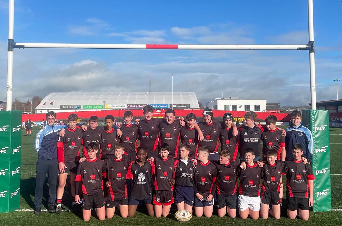 Well done to the U15 rugby team who won all their four games today in the Munster schools rugby blitz in Virgin Media Park. #cbsabú🔴🟢